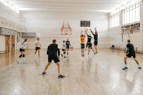indoor volleyball match